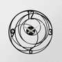 Wallity Enzoclock - S027 Reloj de pared de metal negro